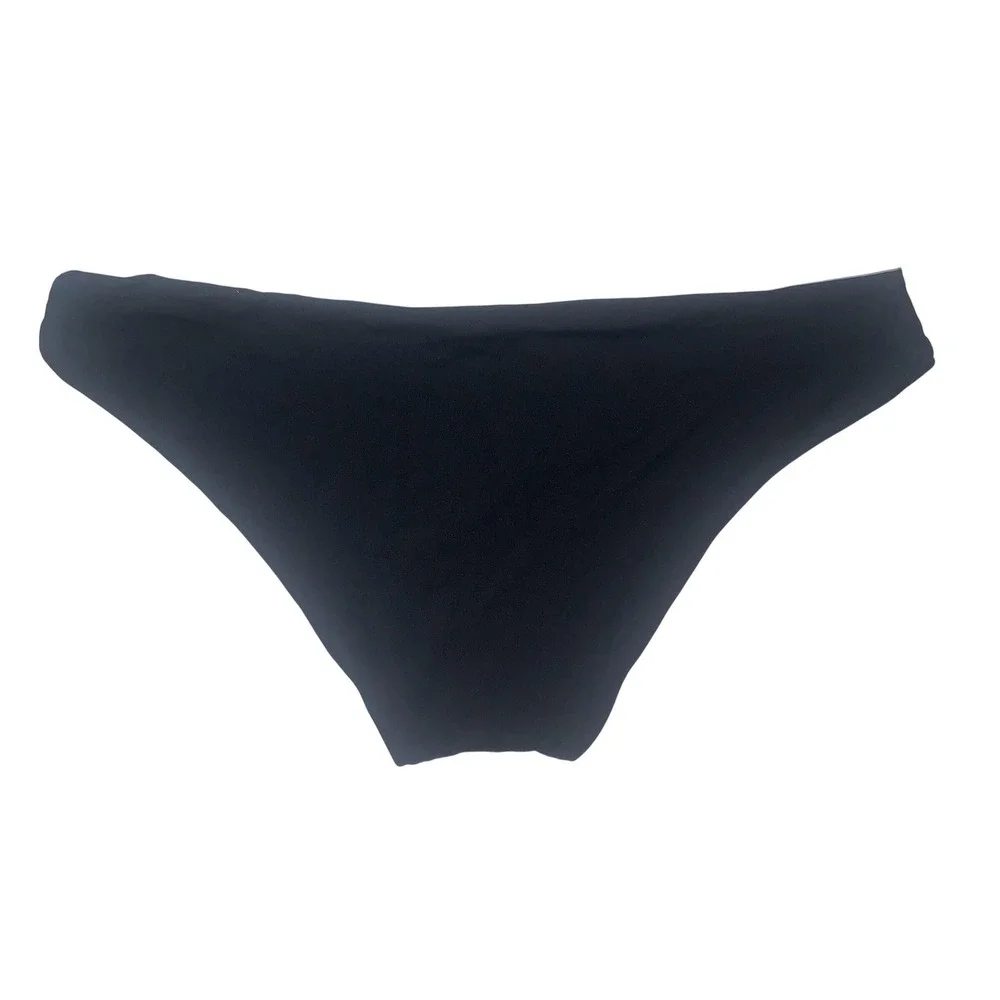 L Space by Monica Wise Black Bikini Bottoms Swimsuit‎ Small S Beachwear